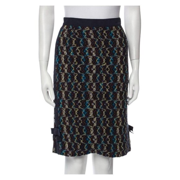 LOUIS VUITTON STUNNING Vintage WOOL & SILK Luxury Designer Skirt Size 4 Small - Picture 2 of 10